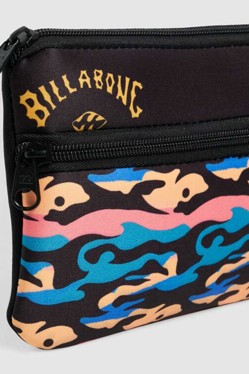 Billabong Pencil Case Groms Small in Sunset - close up view