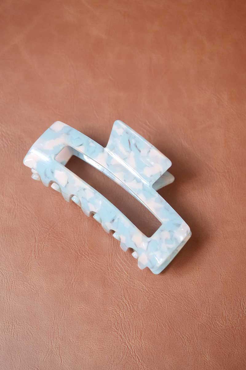 Blue and pink hair claw clip