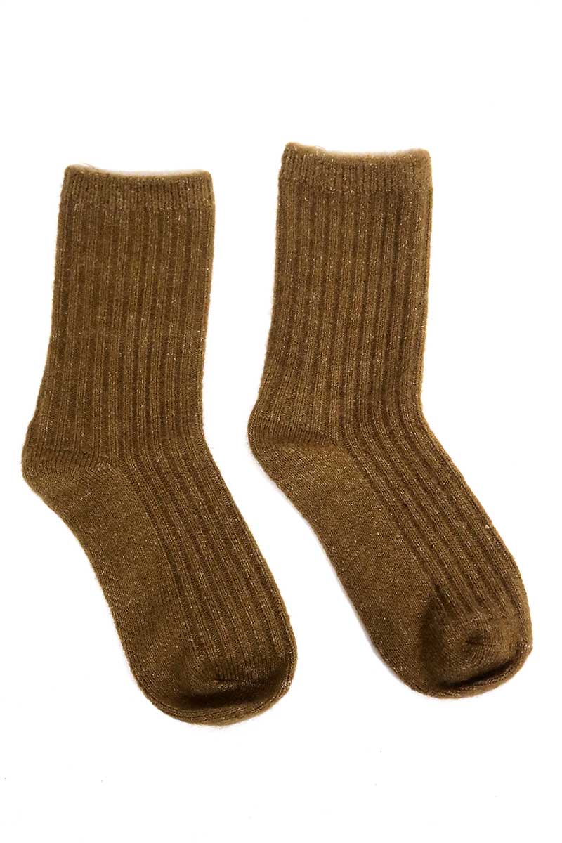 Khaki Wool Blend socks