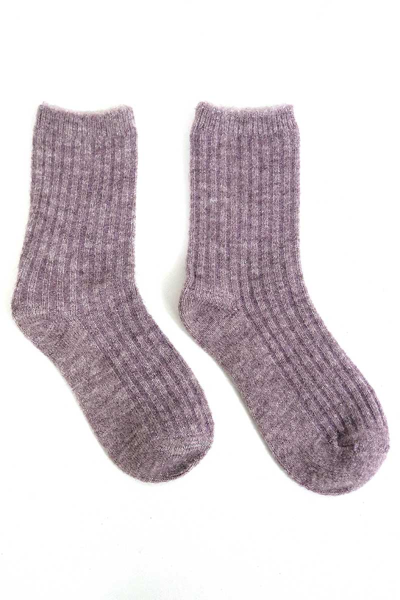 Lilac Wool Blend socks
