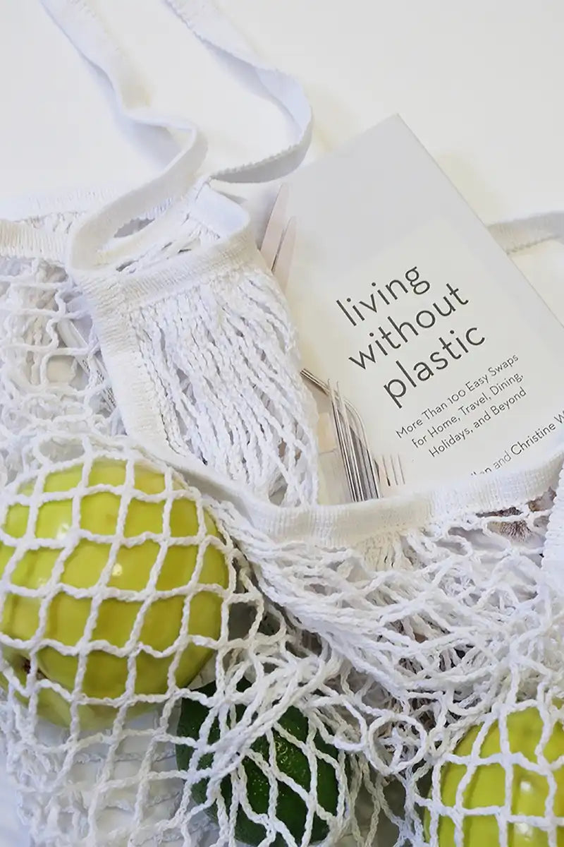 close up of mesh shopping bag