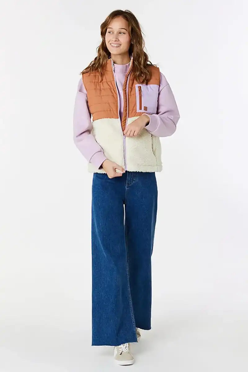 Rip Curl Womens Fleece Vest Anti-Series Anoeta Full