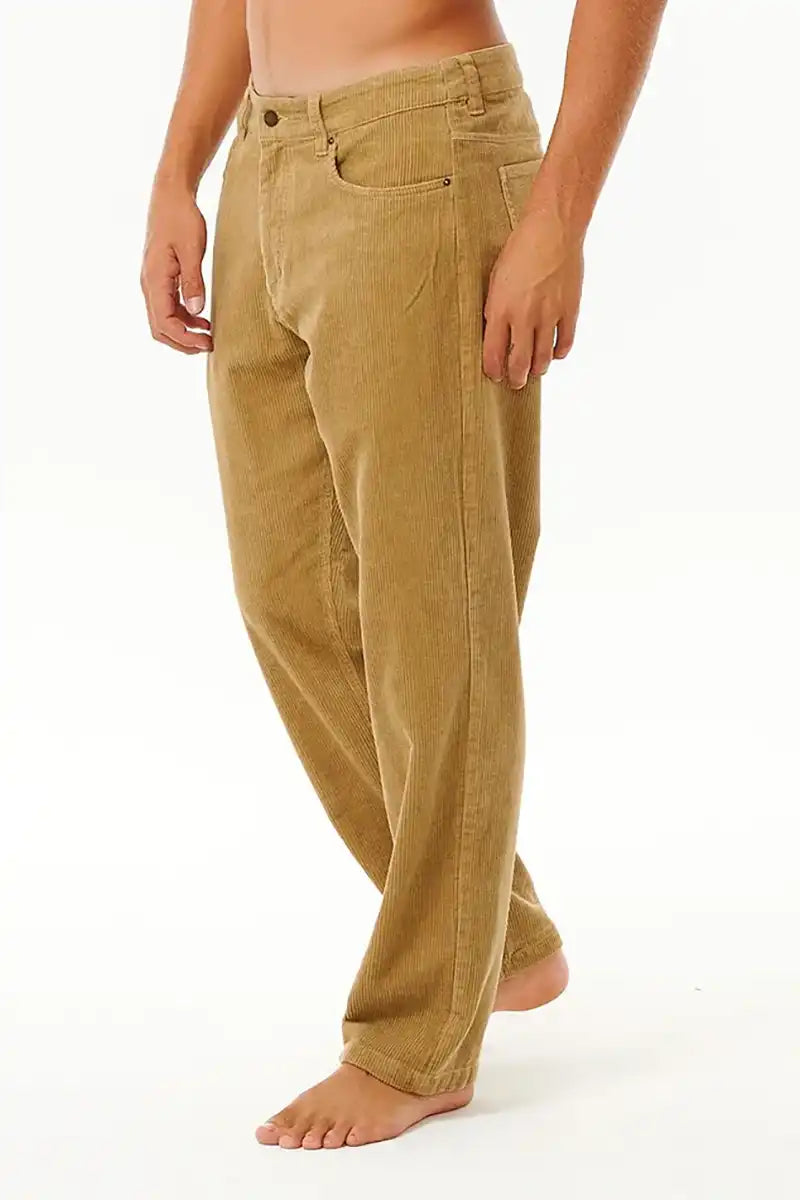 Rip Curl Mens Classic Surf Cord Pant in Khaki Side