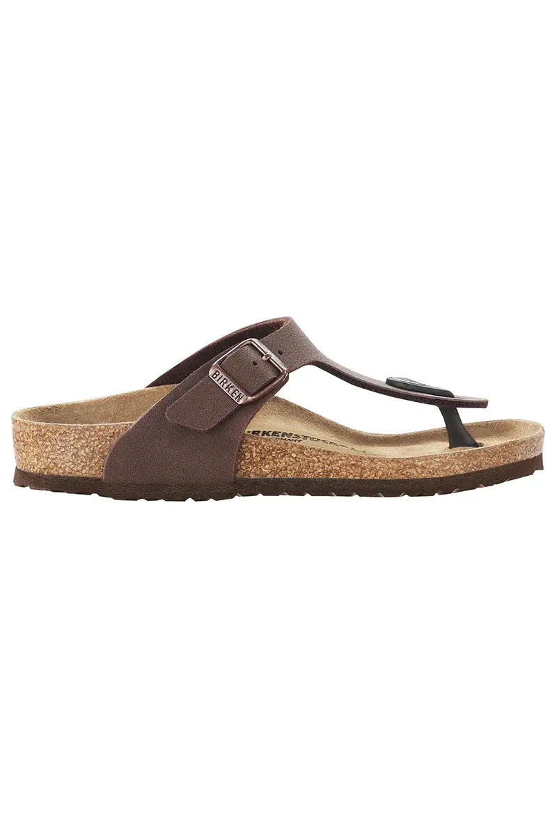 outside view of the Birkenstock Gizeh Sandal Mocca BirkiBuc Regular