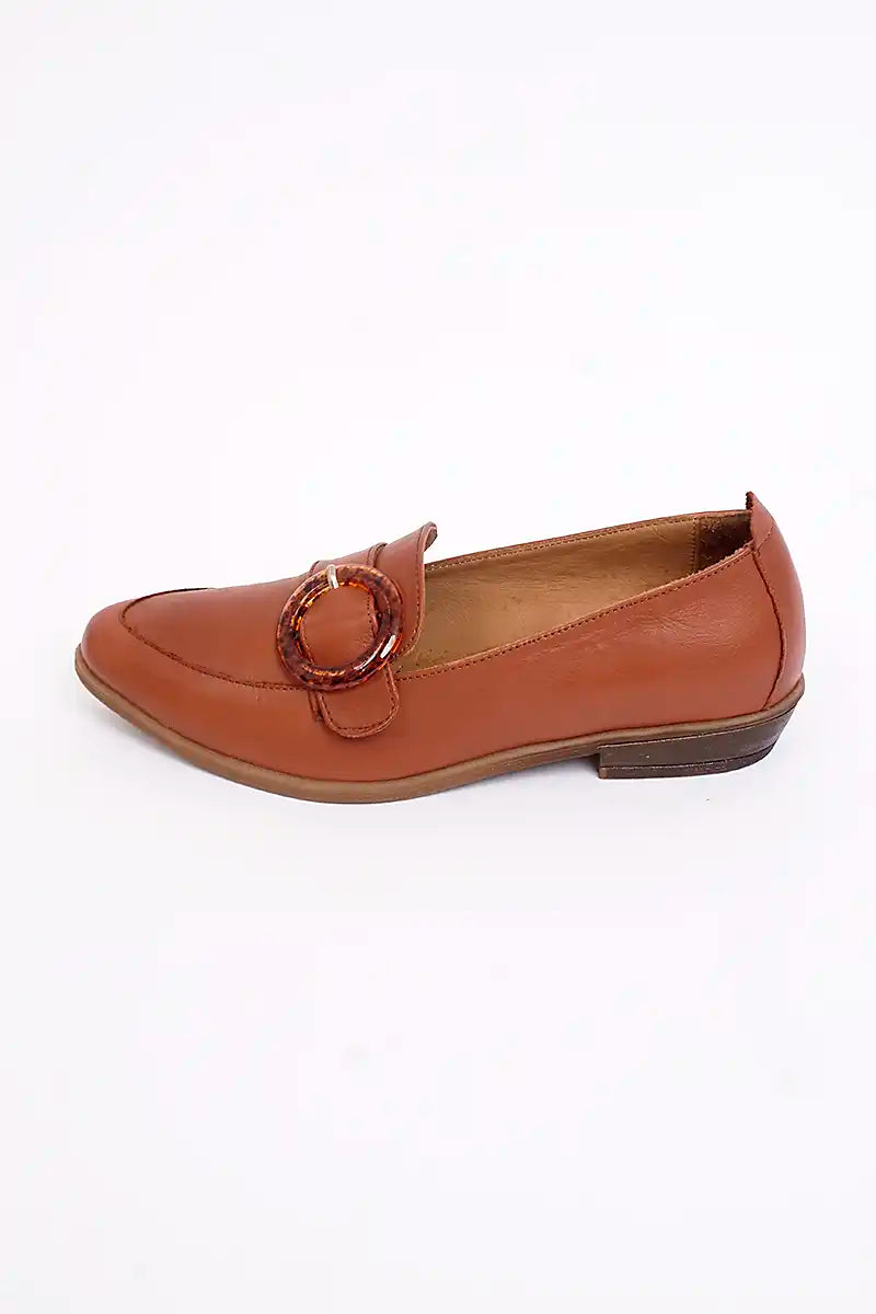 Thyme & Co Shoe Trice in Nutmeg Buckle