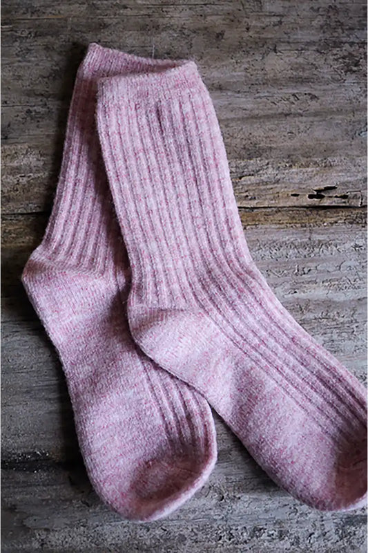 Wool Blend Womens Socks in Pink