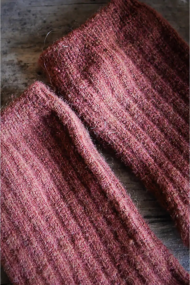 Wool Blend Socks in Rust