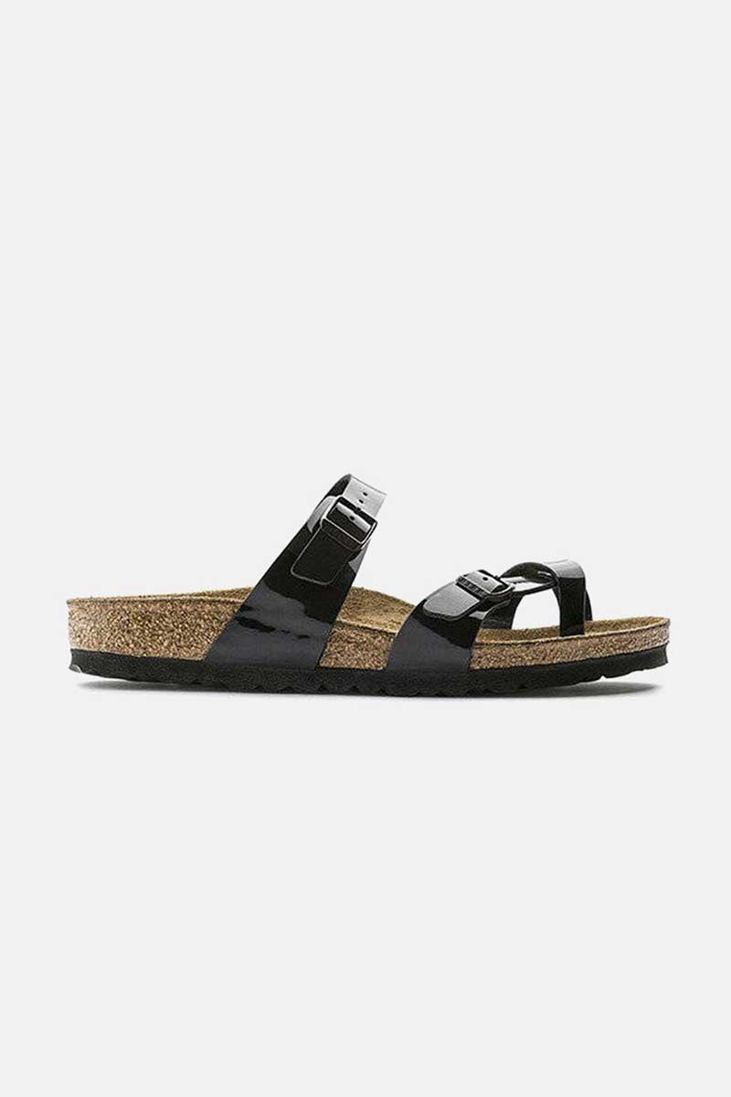 Birkenstock Ladies Shoes Mayari Black Patent Birko-Flor Regular side view