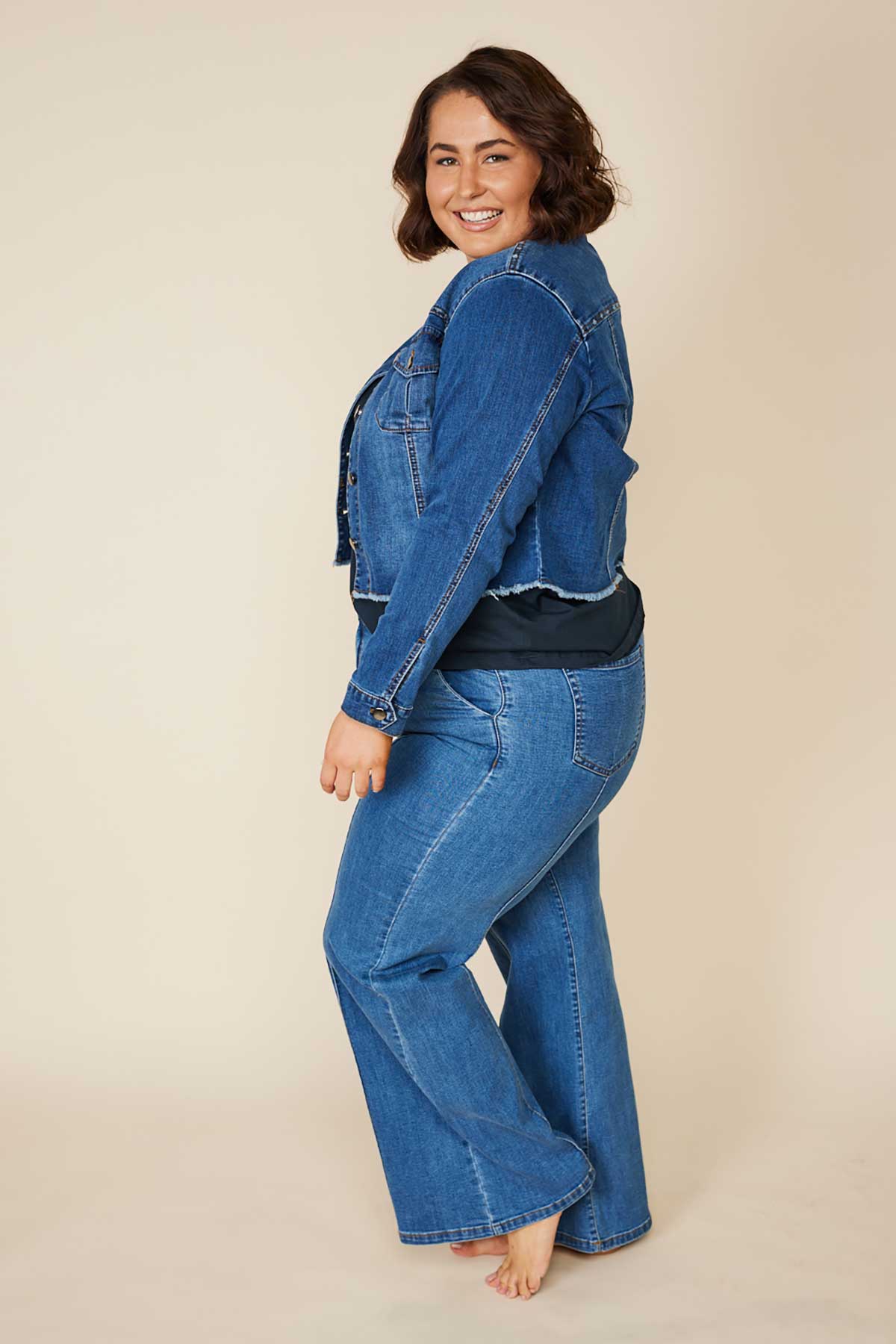 Adrift Denim Cropped Jacket side