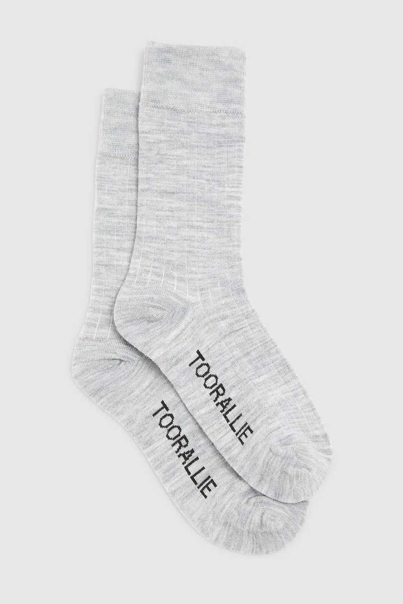 Toorallie Socks - Fine Merino, Grey.