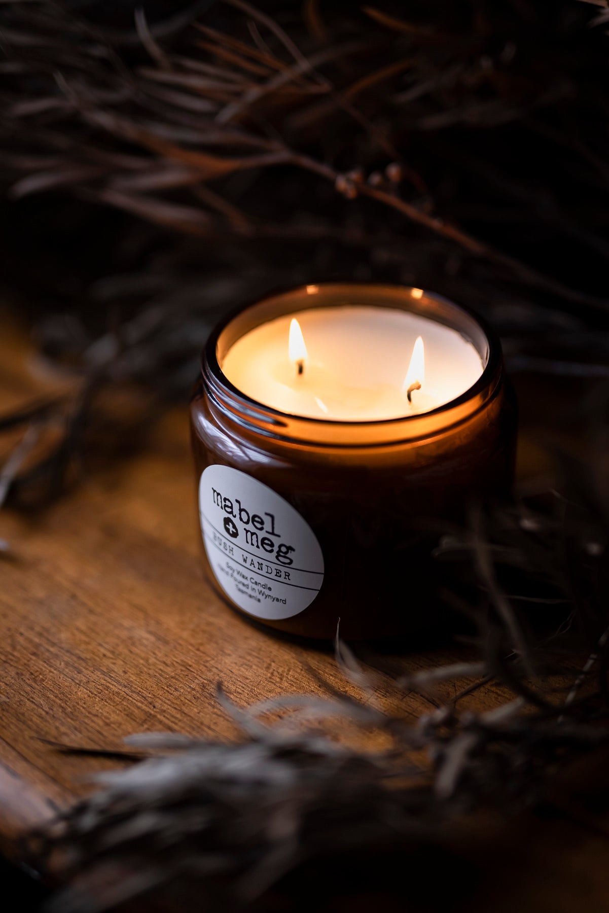mabel and meg soy candle Bush wander