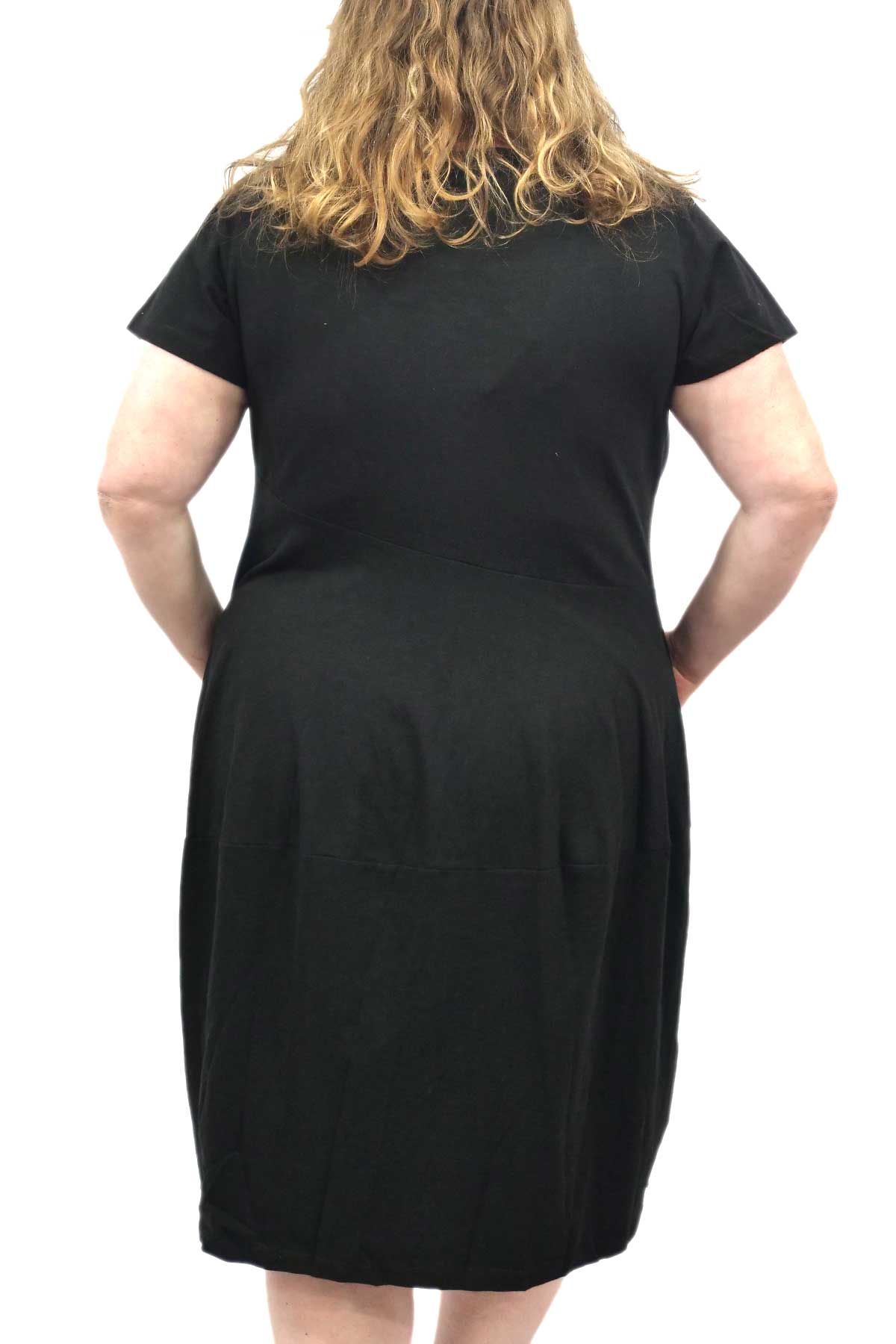 Orientique Essentials Dress Bubble black back view