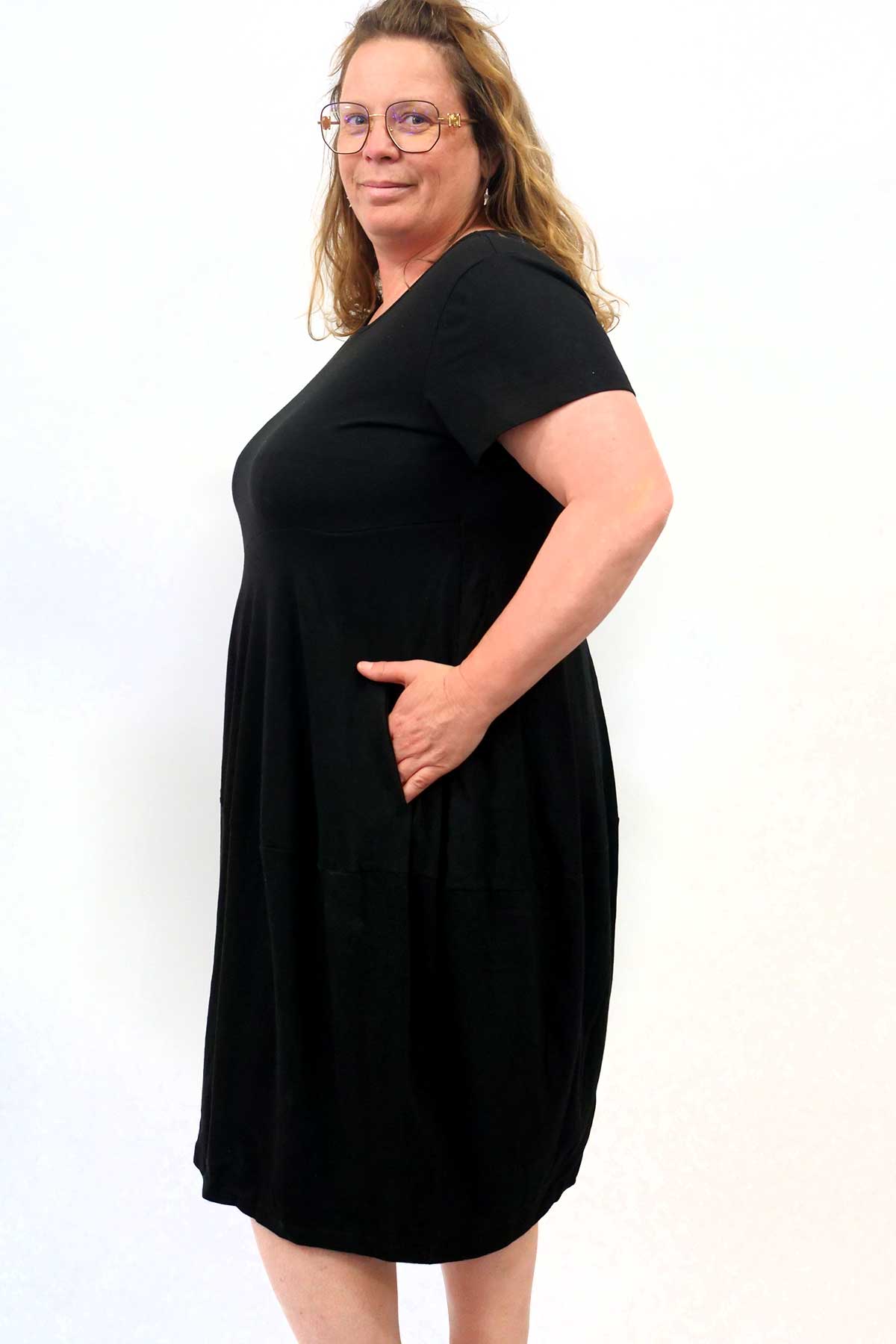 Orientique Essentials Dress Bubble black side view
