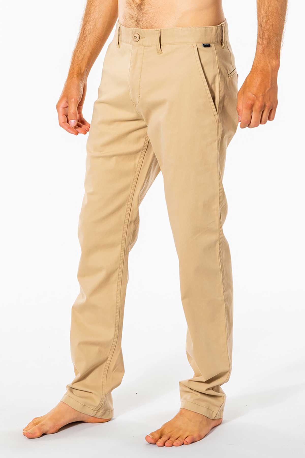 Rip Curl Mens Pant Re Entry Chino in khaki side view