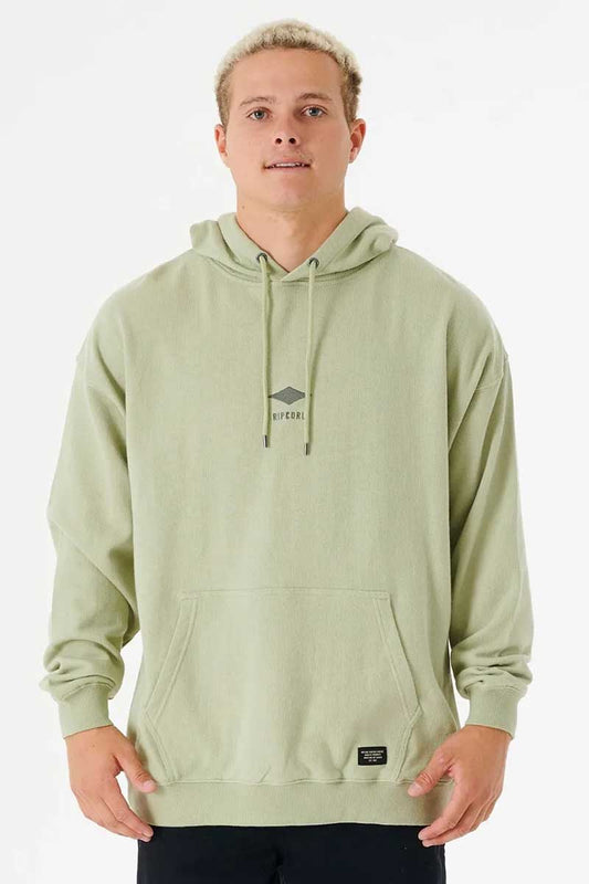 front of Rip Curl Quality Surf Products Hood in sage