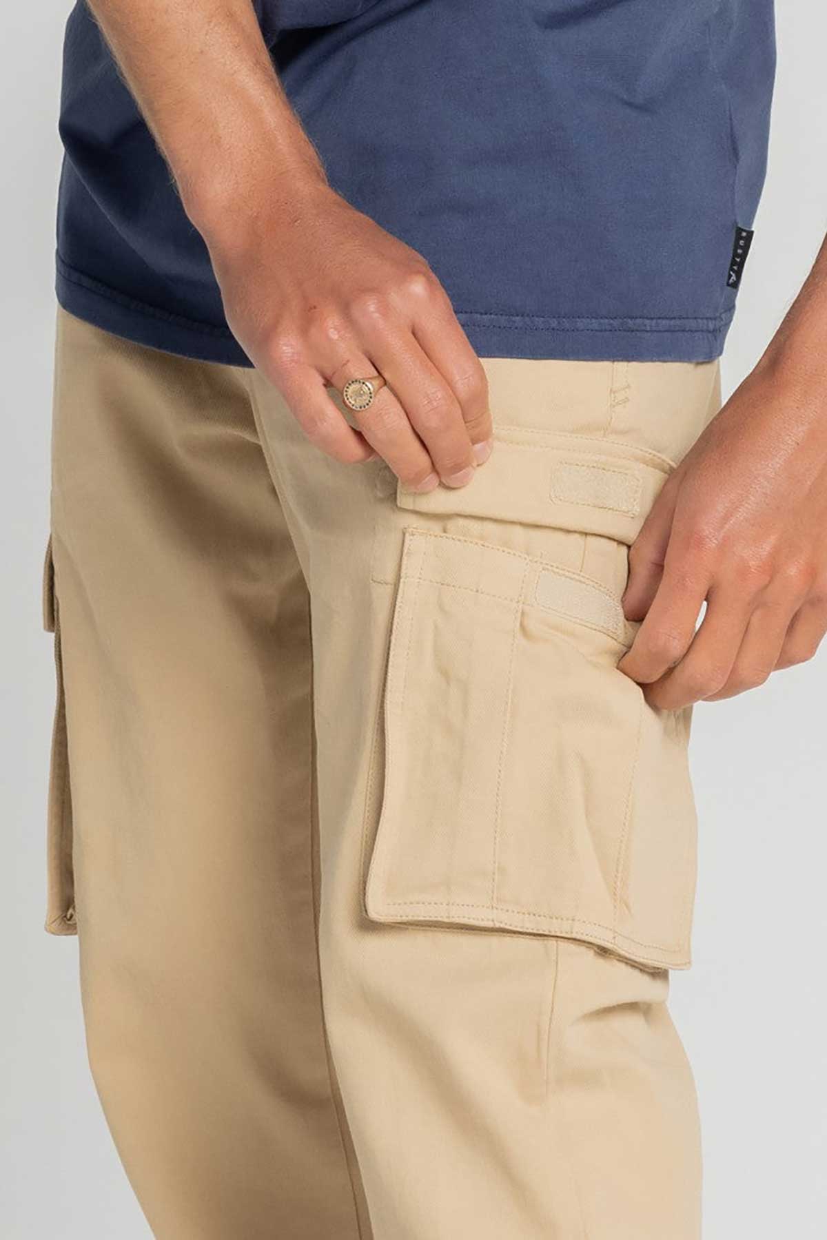 Rusty Cargo Pant Manila leg pocket detail