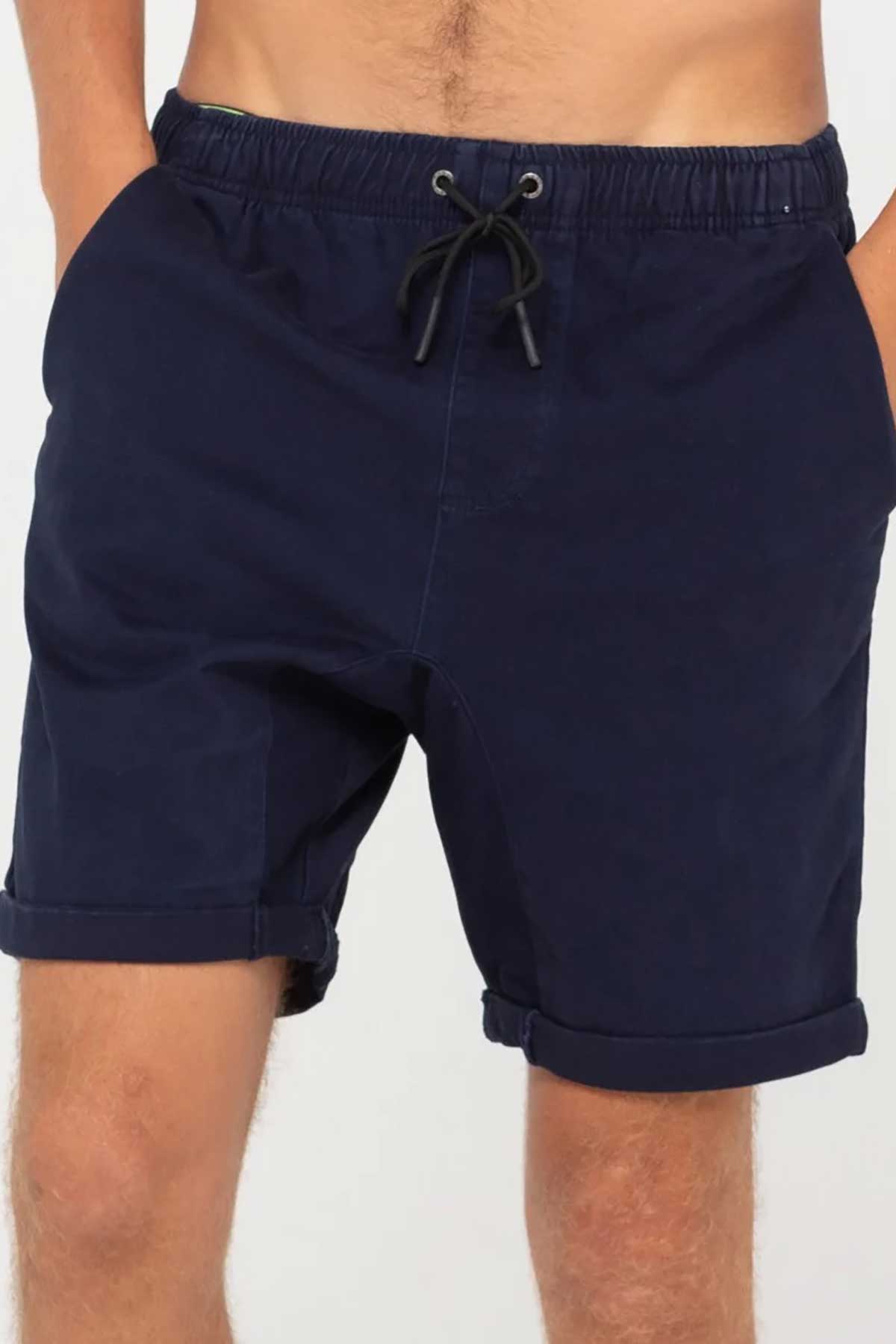 Rusty Hooked On 18 Elastic Short Navy Full