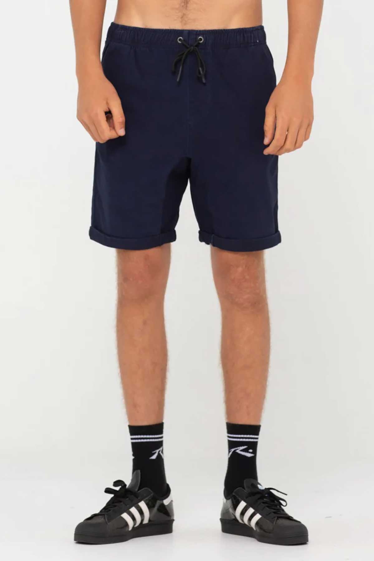 Rusty Hooked On 18 Elastic Short Navy