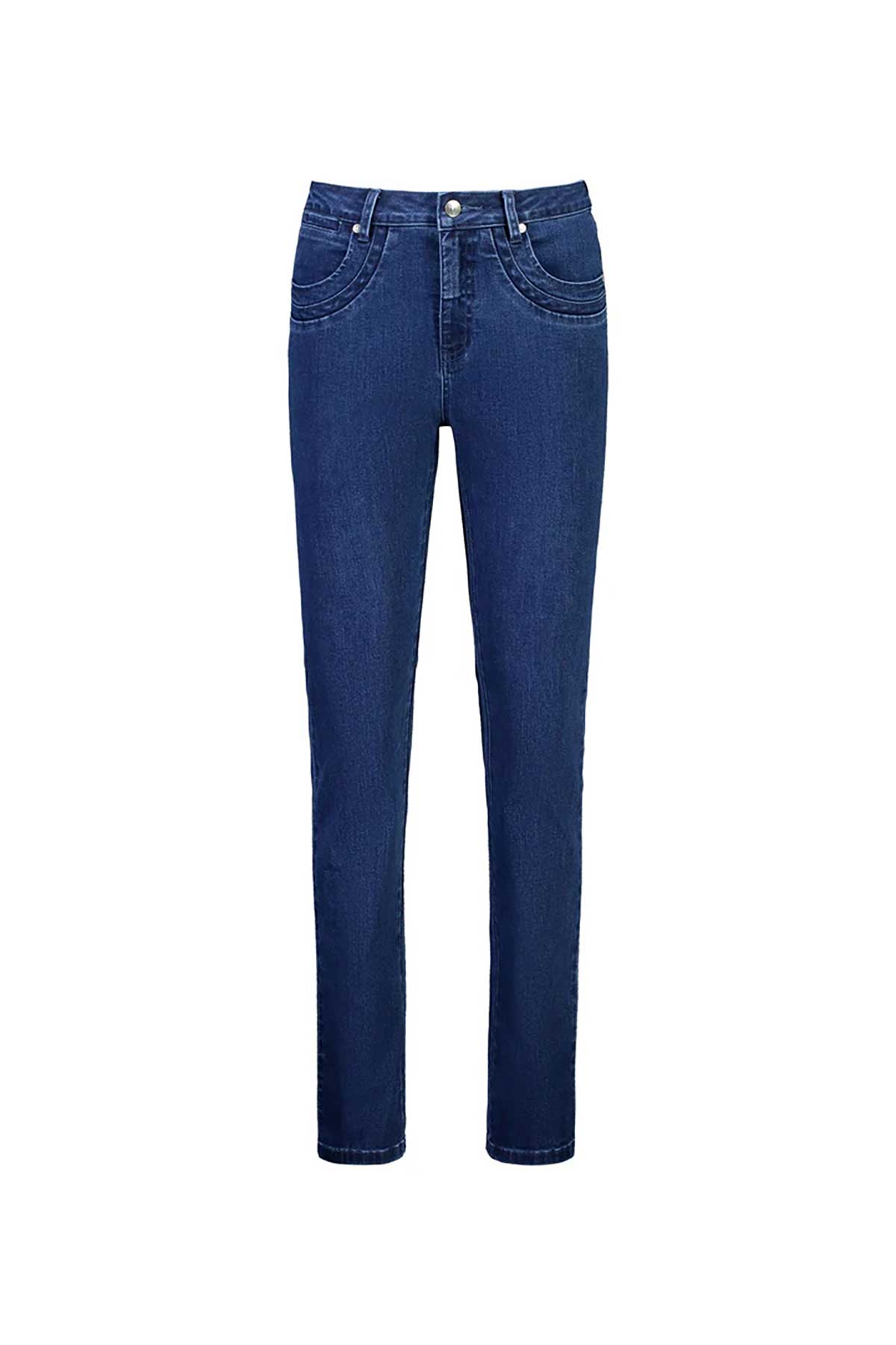 Vassalli Blue Denim Slim Leg Pull On Jean Full