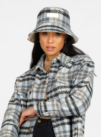 Rusty Nicola Reversible Plaid Bucket Hat
