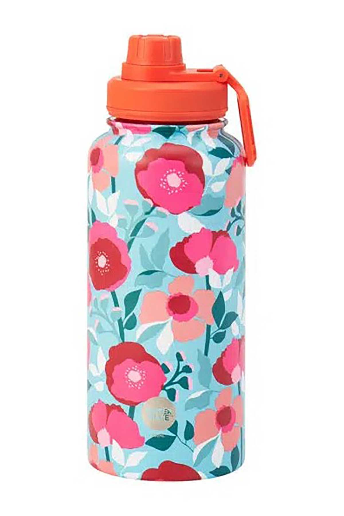 Stainless Steel Water Bottle By Annabel Trends - Sherbet Poppies