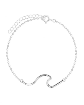 Silver wave bracelet