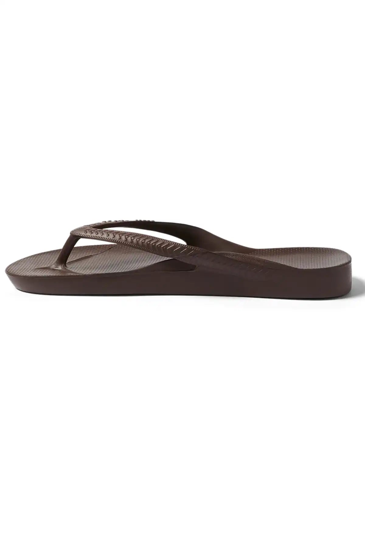 Brown flip-flop sandal on a white background