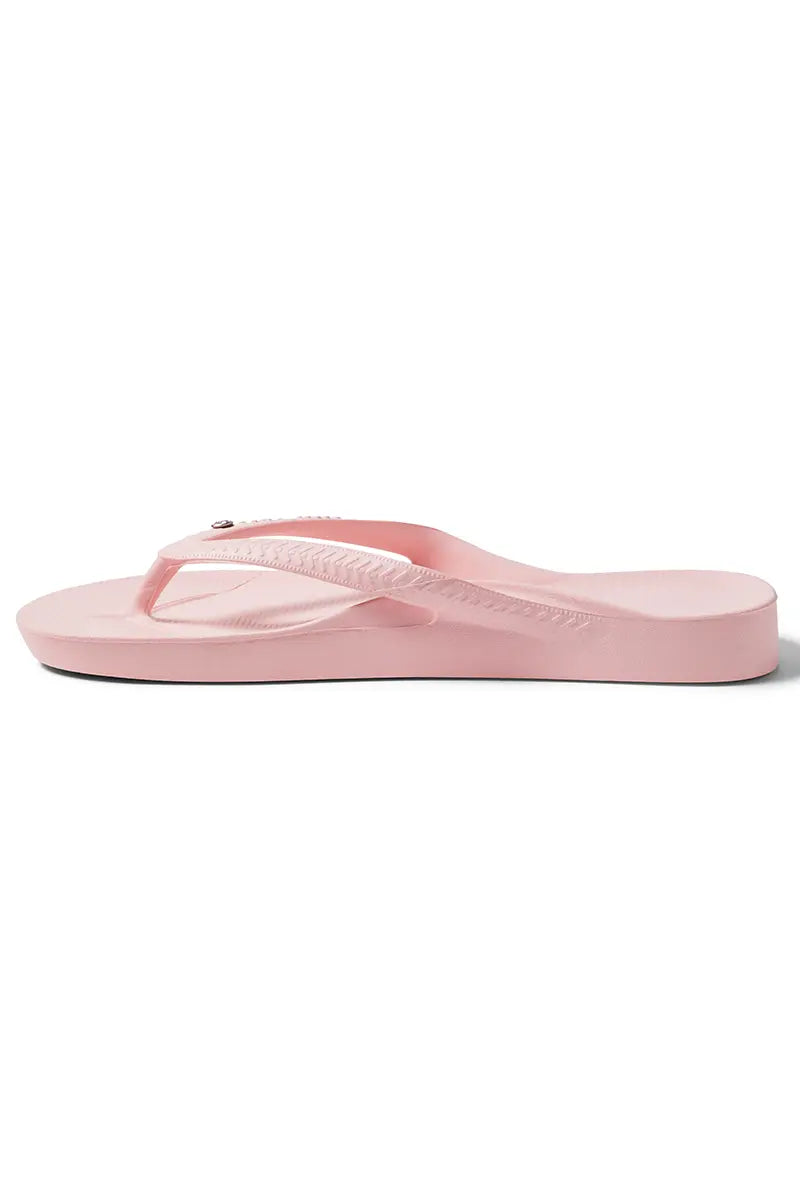 inner side view of the Archies Arch Support Thongs in Crystal Pink