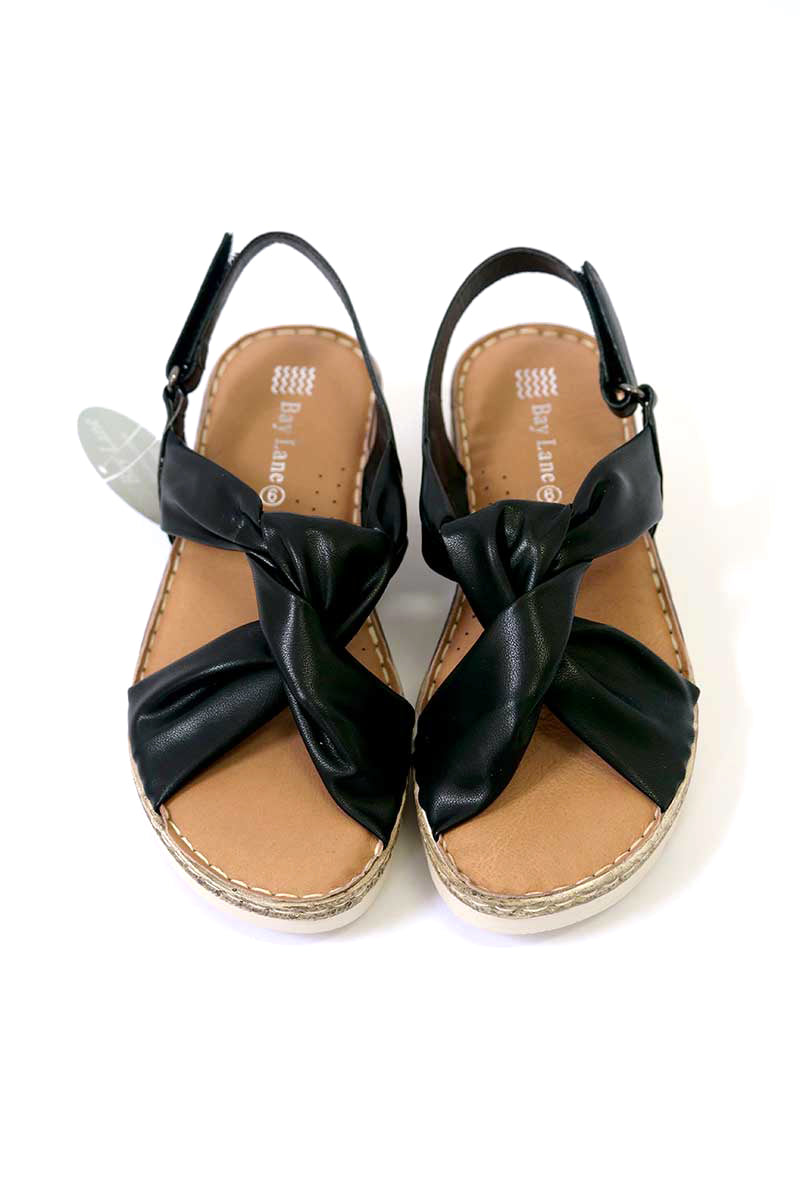 Bay Lane Shoe Cairns Sandal Black Front