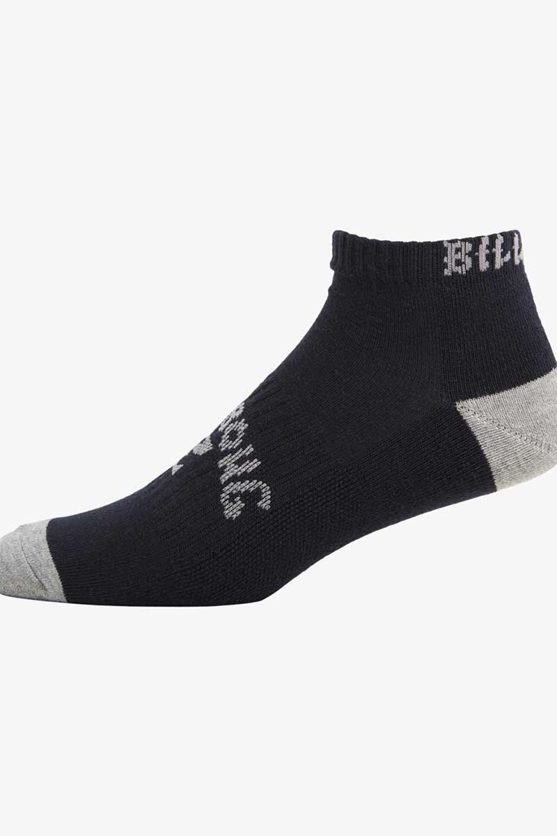 Billabong Boys Ankle Socks 5pk Black Grey