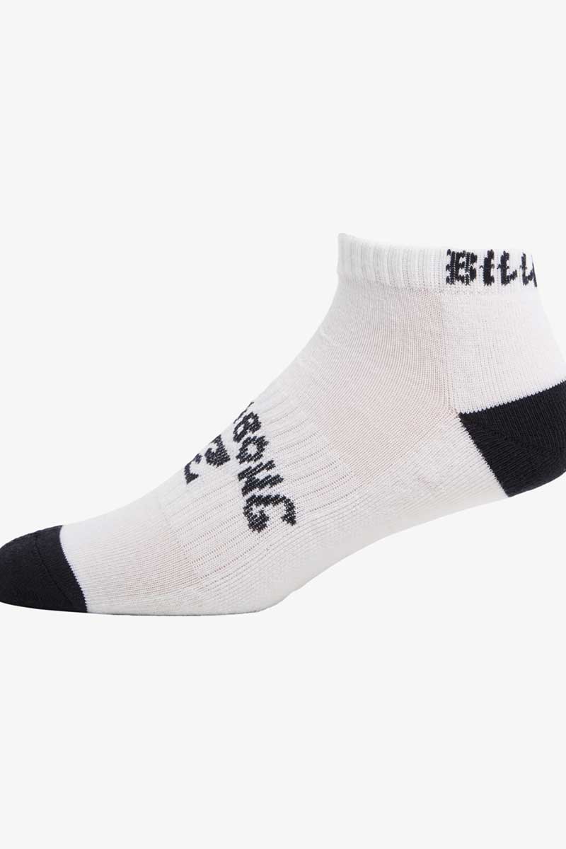 Billabong Boys Ankle Socks 5pk White Black