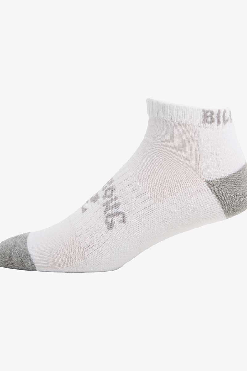 Billabong Boys Ankle Socks 5pk White Grey