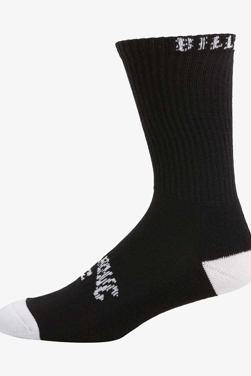 Billabong Boys Sports Socks 5pk Black White