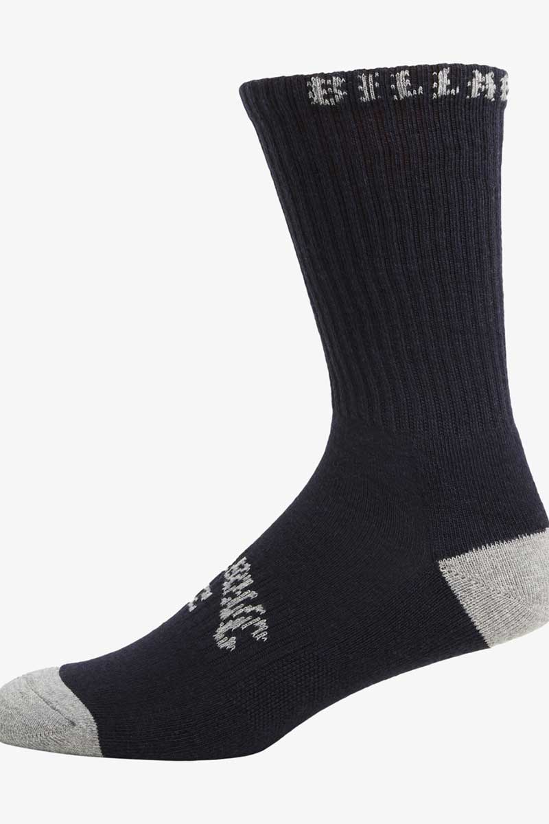 Billabong Boys Sports Socks 5pk Navy Grey