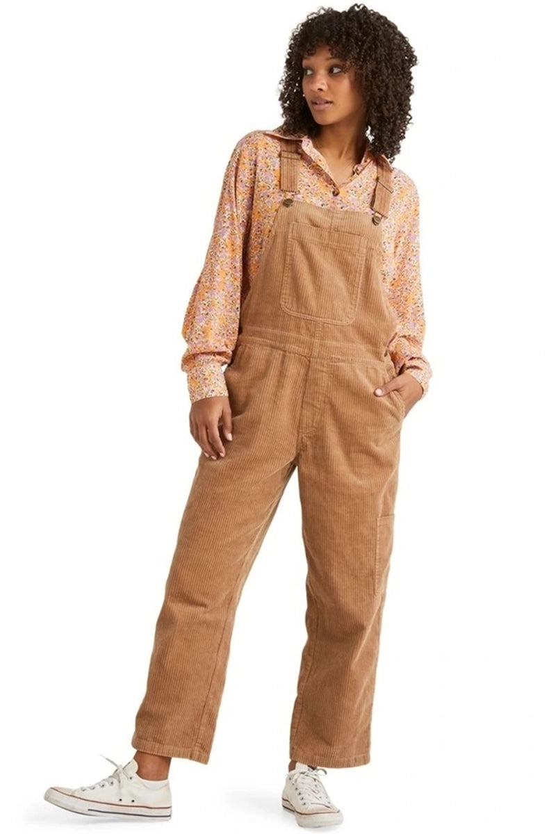 Billabong Leia Cord Overalls in Toffee