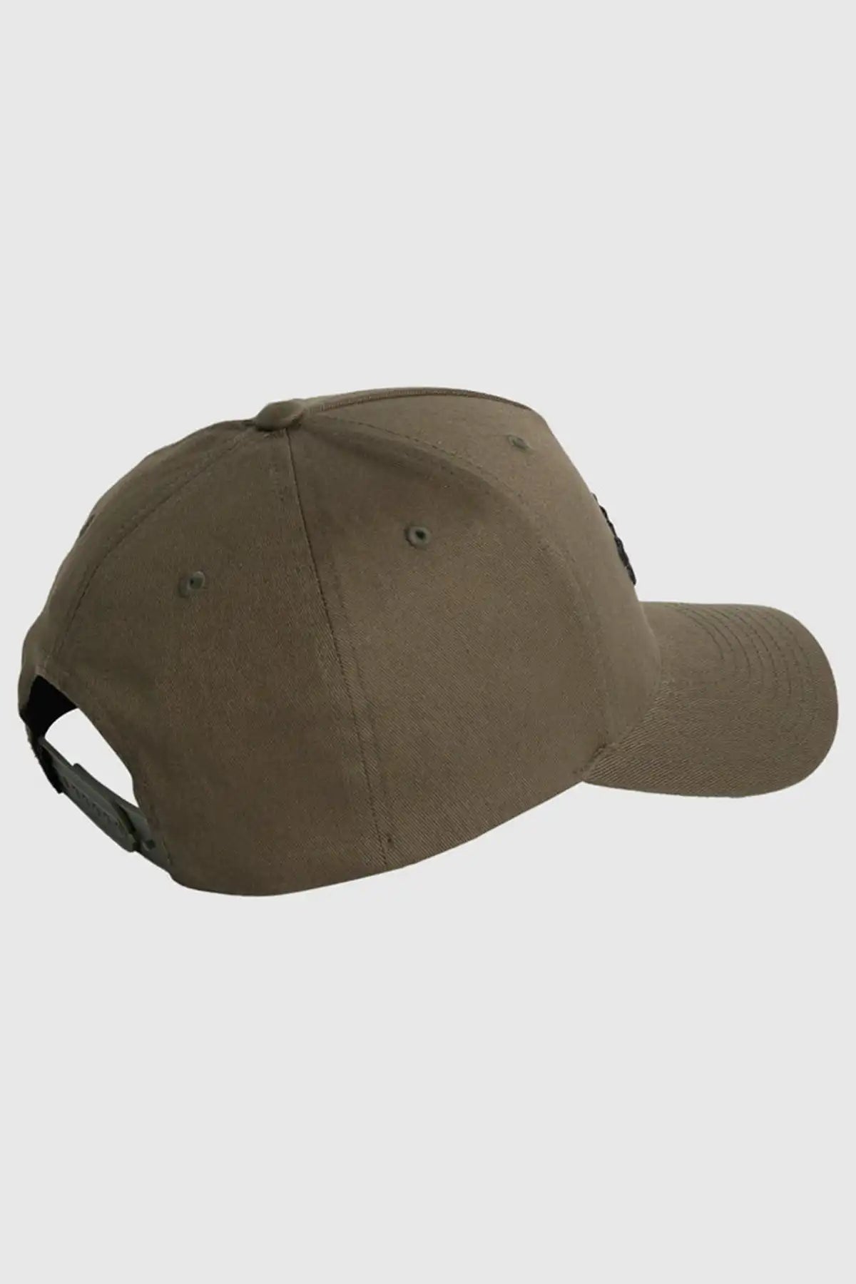 Billabong Mens Arch Flexfit 110 Snapback Cap in Dark Military  on a light gray background back 3/4 view