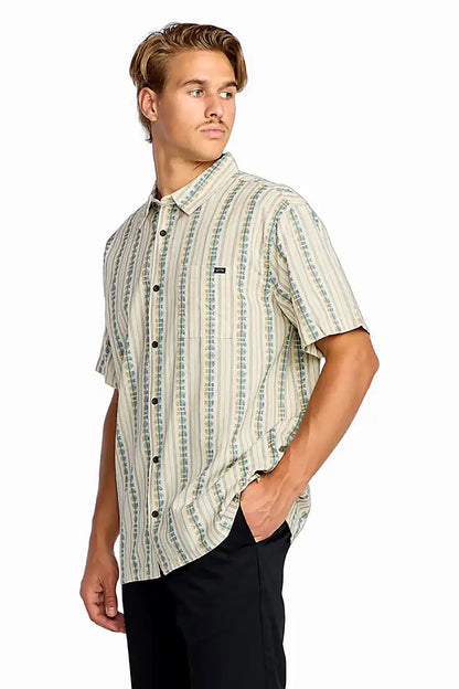 Billabong Sundays Jacquard shirt in Cream side view 