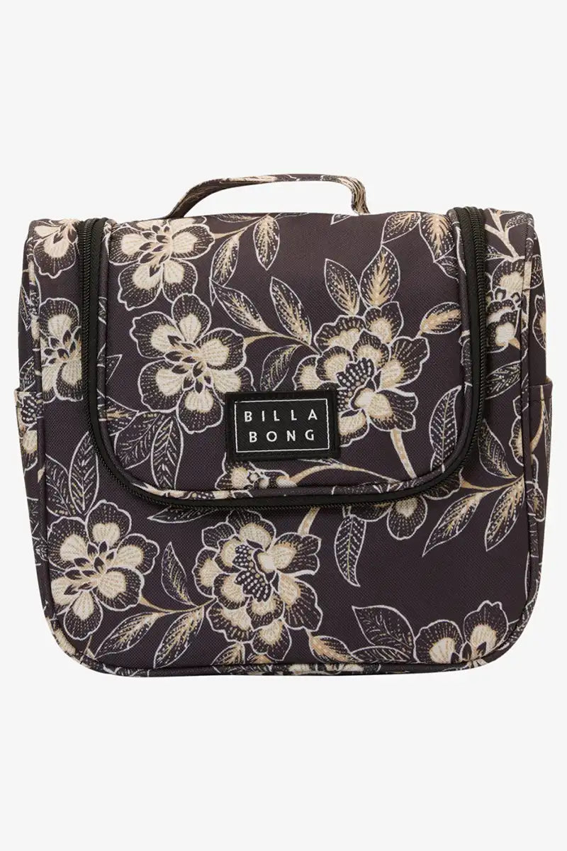 Billabong Travel Beauty Bag in Black White front