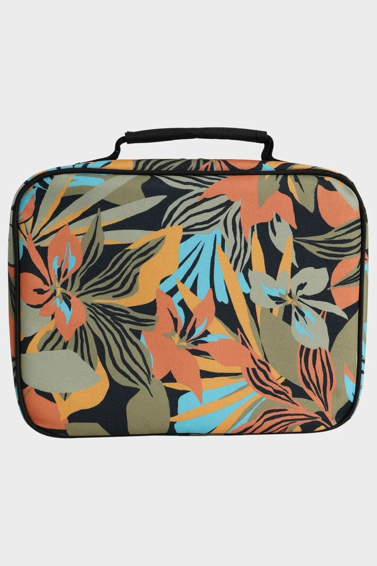 Billabong Lunch bag with tropical leaf pattern on a white background