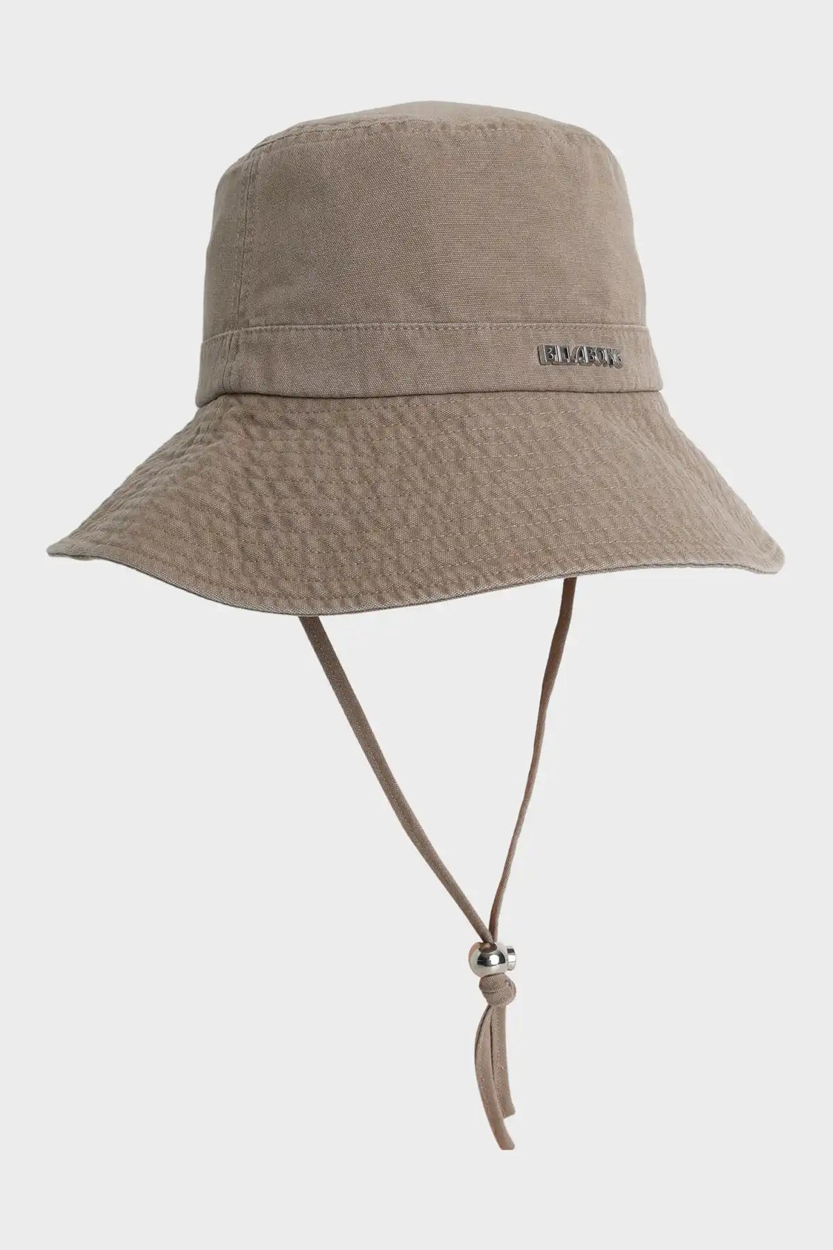 Billabong Mushroom bucket hat with a strap on a white background
