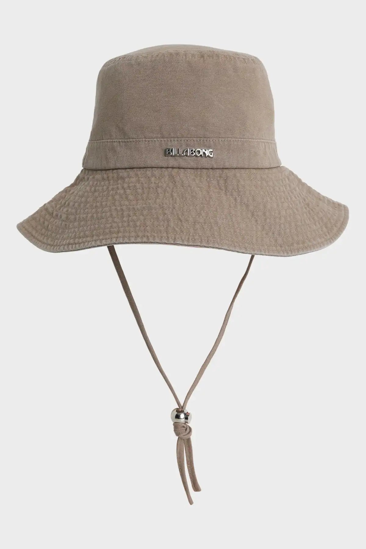 Billabong Mushroom bucket hat with a brand logo on a light gray background
