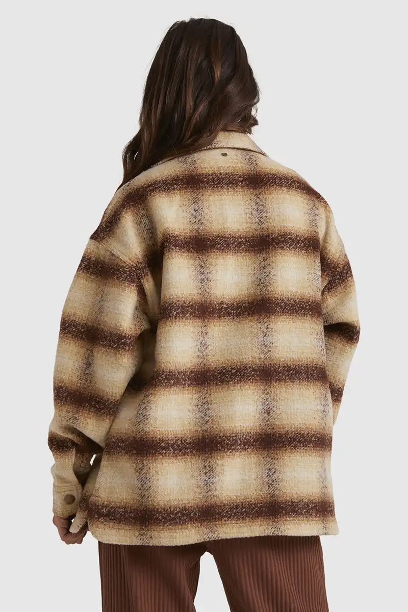 back view of the Billabong Women's Surf Check Jacket