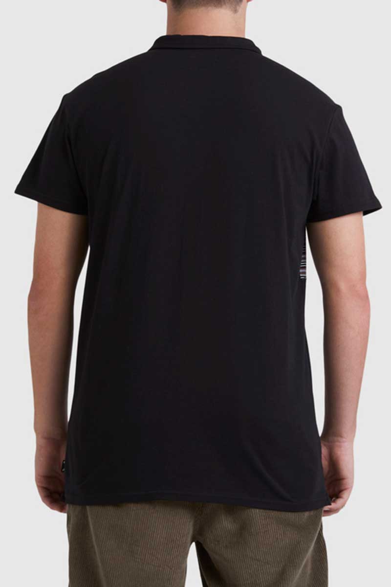 Billabong Polo Top Banded Die Cut in Black - back view