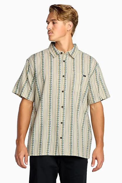 Billabong Sundays Jacquard Shirt in Cream front view