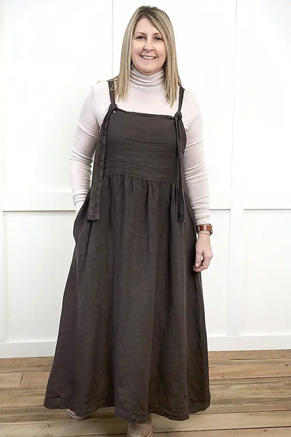 Chille Merino Whisper Top in natural front view tucked in full front view