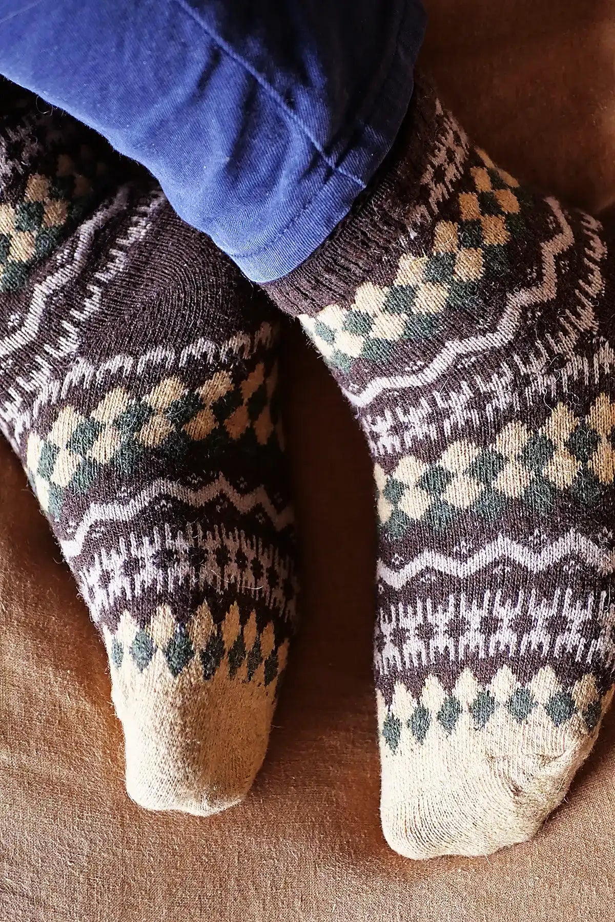 Nordic Wool Blend Socks in Chocolate | Chille