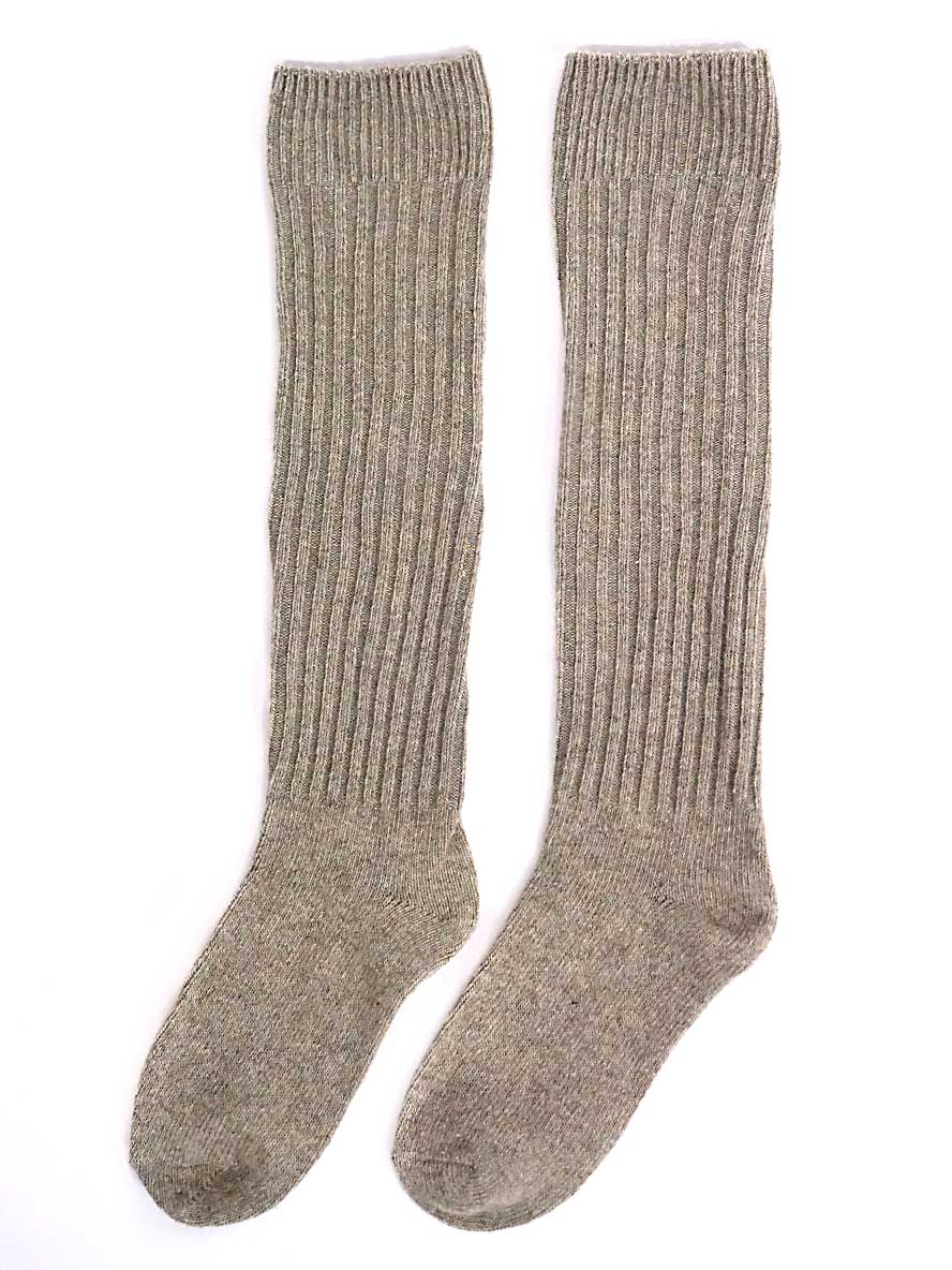 Chille Wool Blend Socks in Taupe