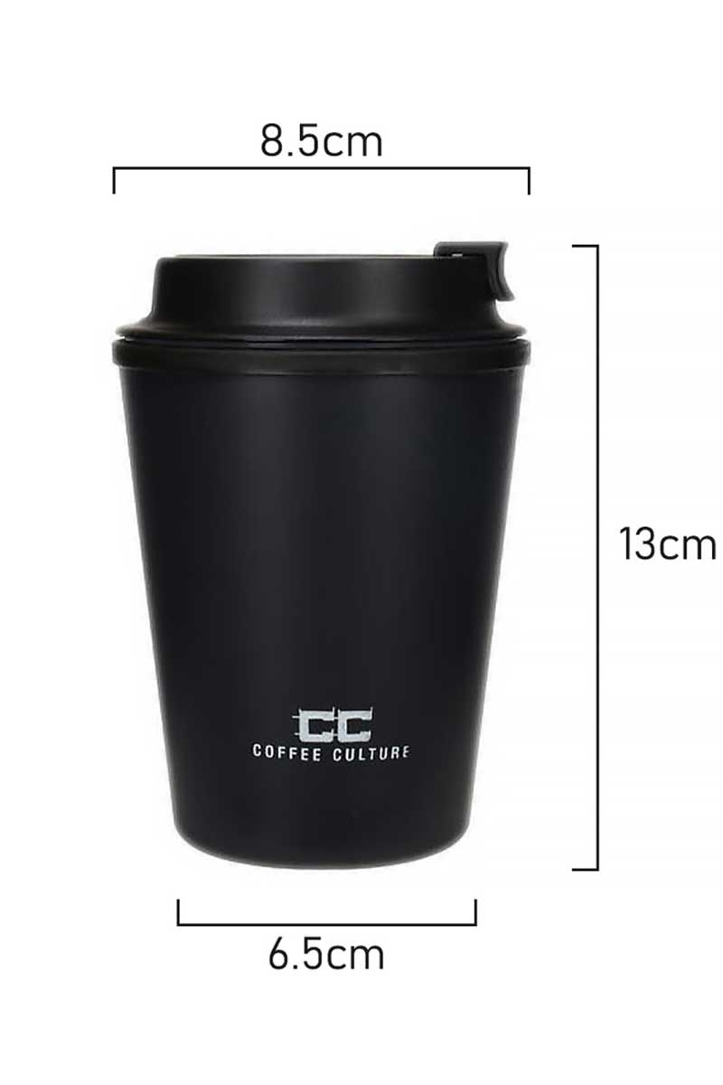measurements for the Coffee Culture Eco Double Wall Travel Cup Black