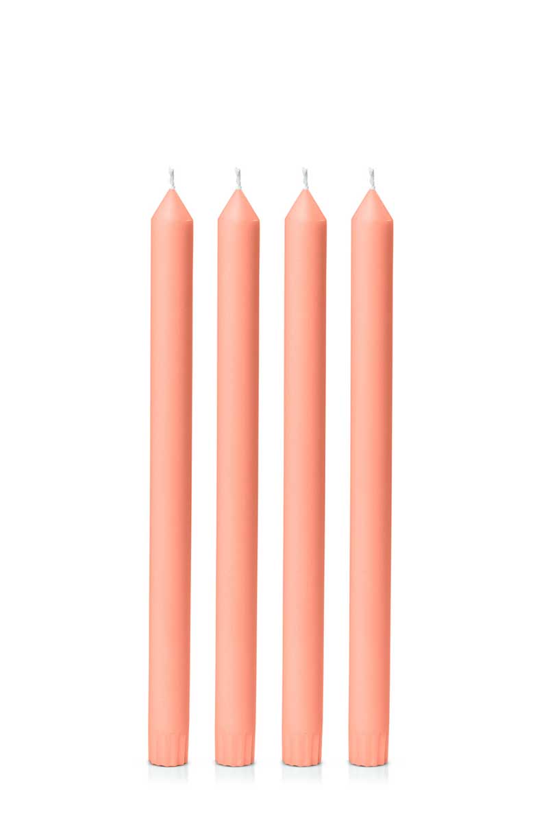 Dinner Candle peach pack of 4