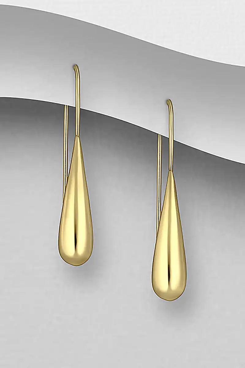 Droplet Earring Gold plated Sterling silver